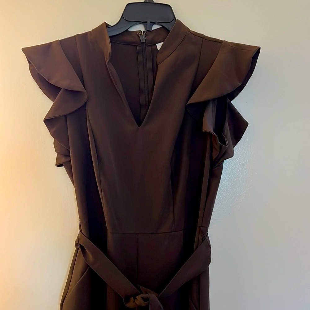 Brown Wide Leg Jumpsuit